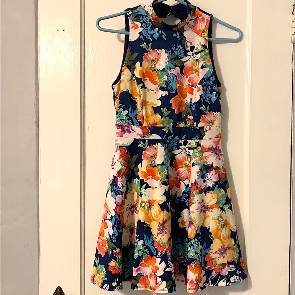Colorful Flower Printed Dress